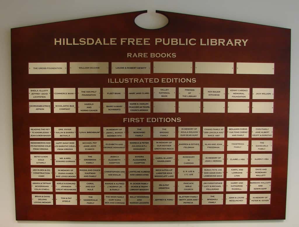 Hillsdale Free Public Library campaign board