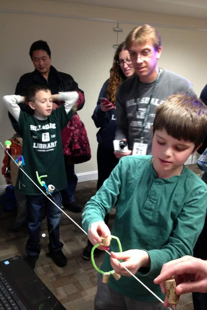Activity - Balancing Toys - at 2015 Maker Faire at HFPL