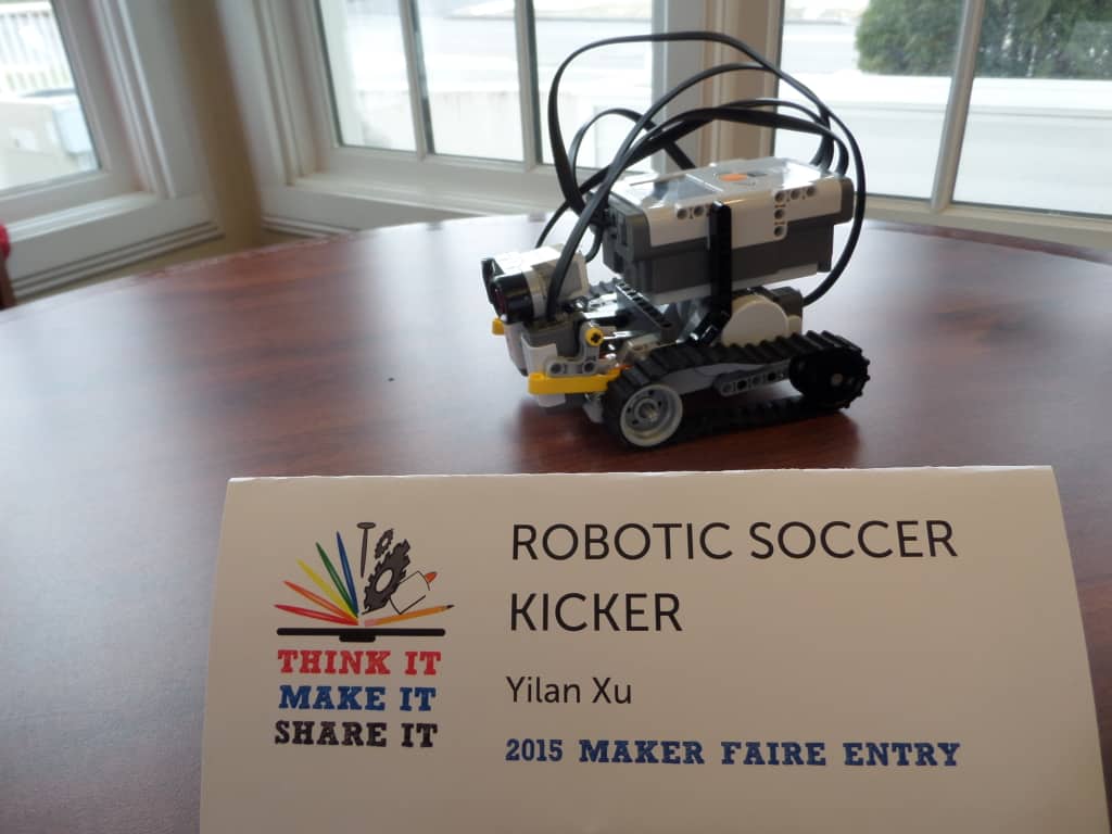Robotic Soccer Kicker at 2015 Maker Faire at HFPL