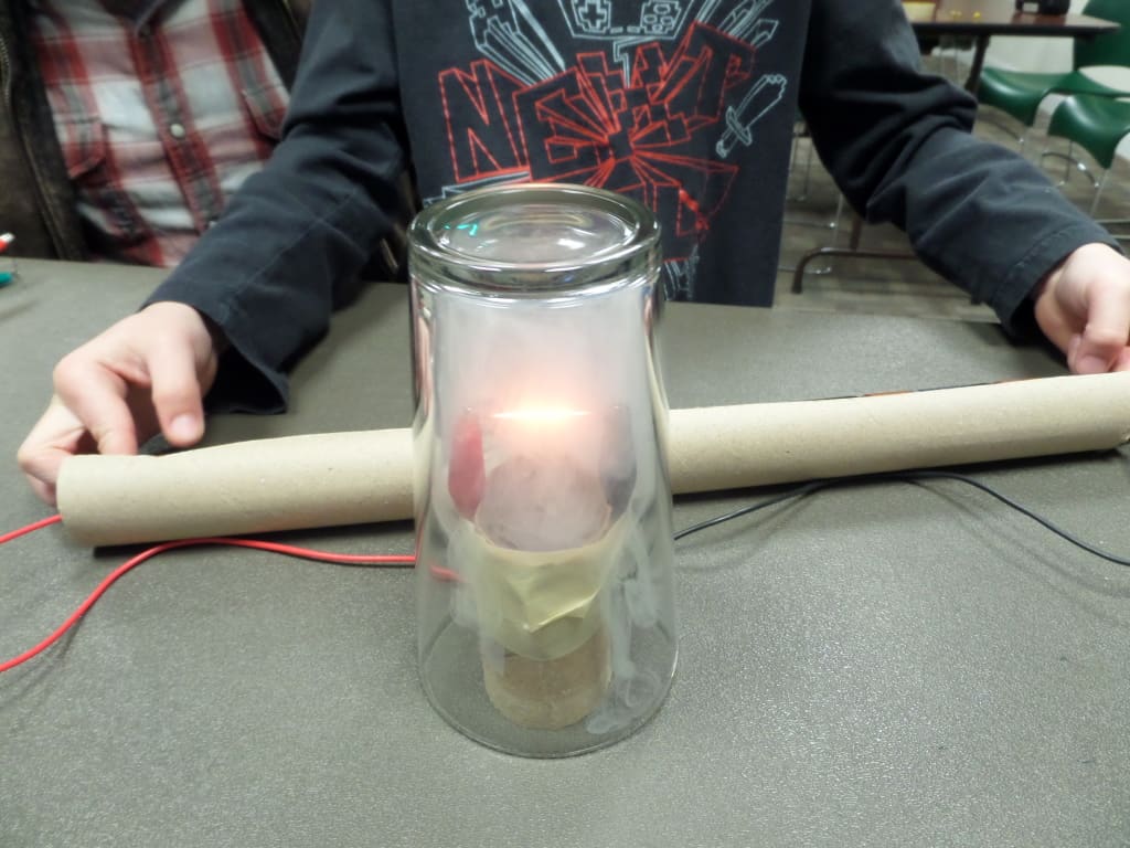 Activity - Make Your Own Lightbulb - at 2015 Maker Faire at HFPL