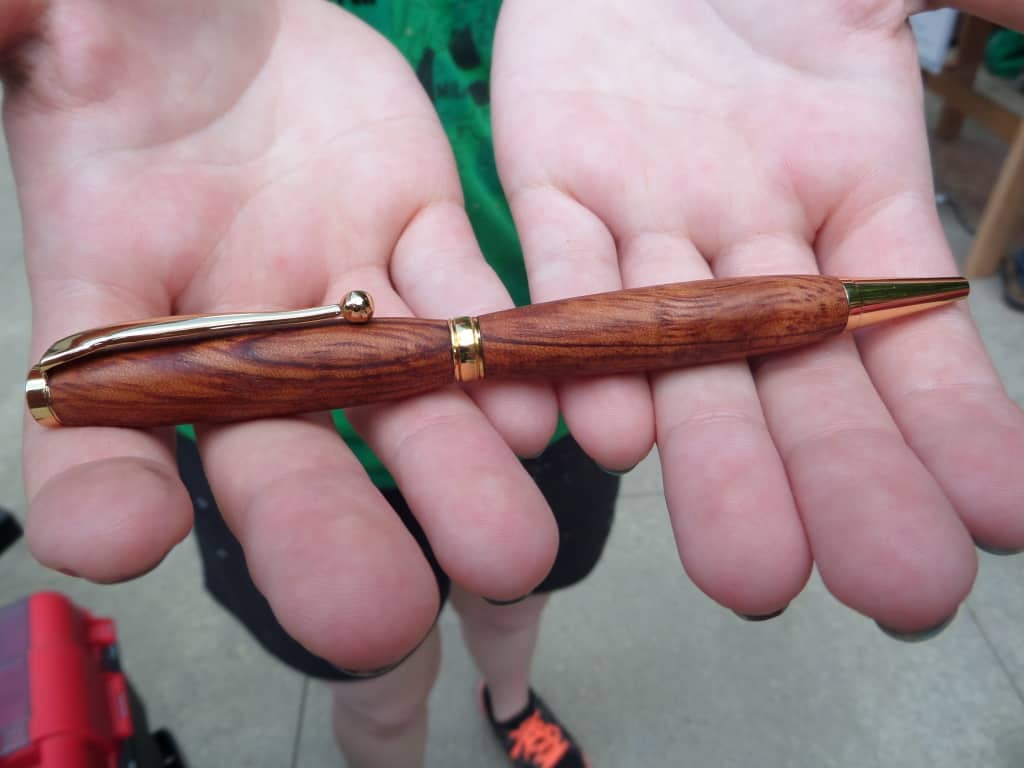 Sample of a wood-turned pen