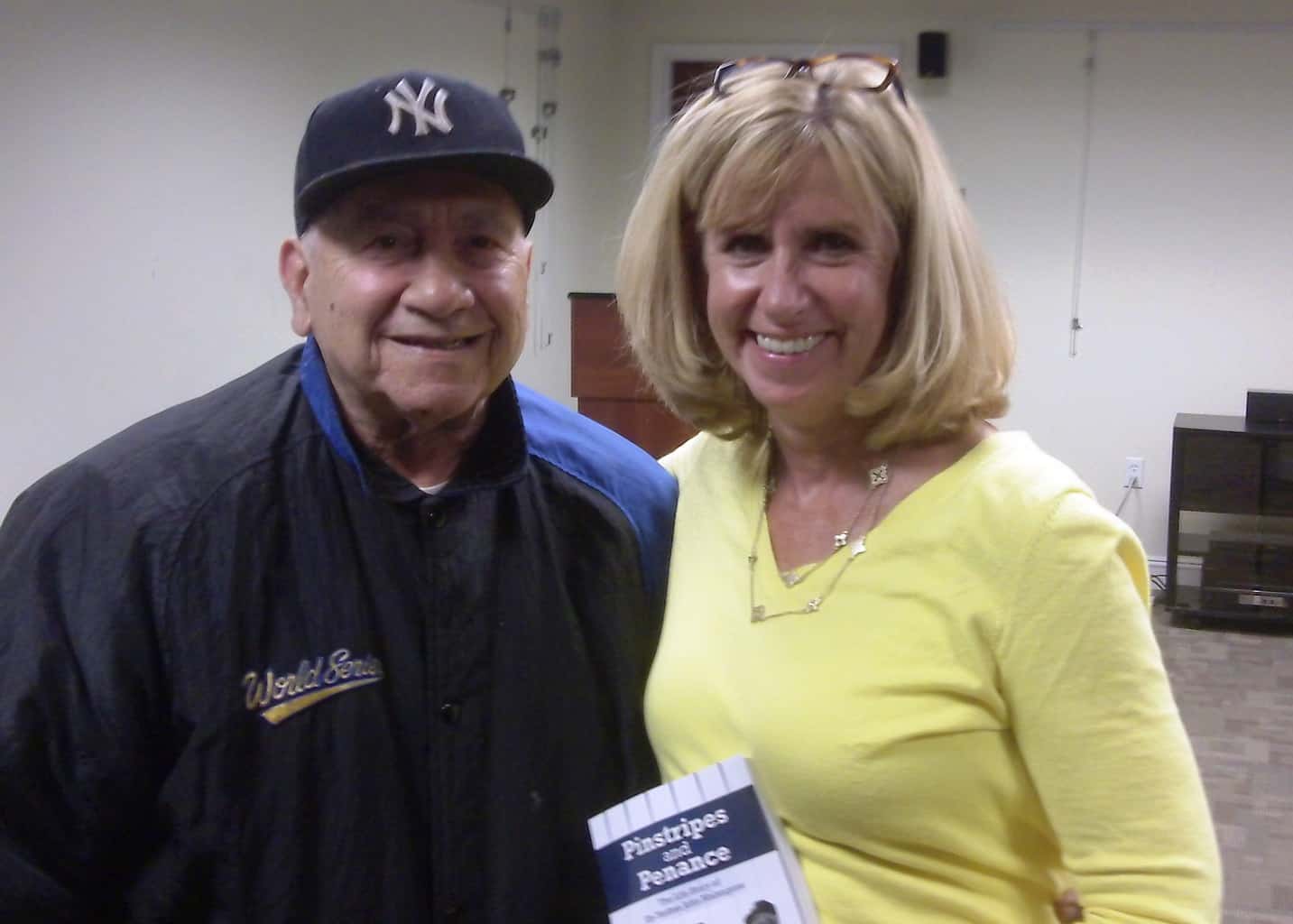 Ex-Yankee Slugger John Malagnone visits library