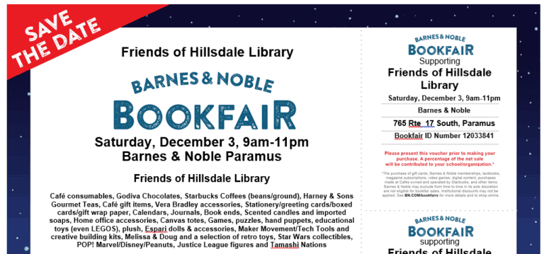 Barnes & Noble Fundraiser – December 3