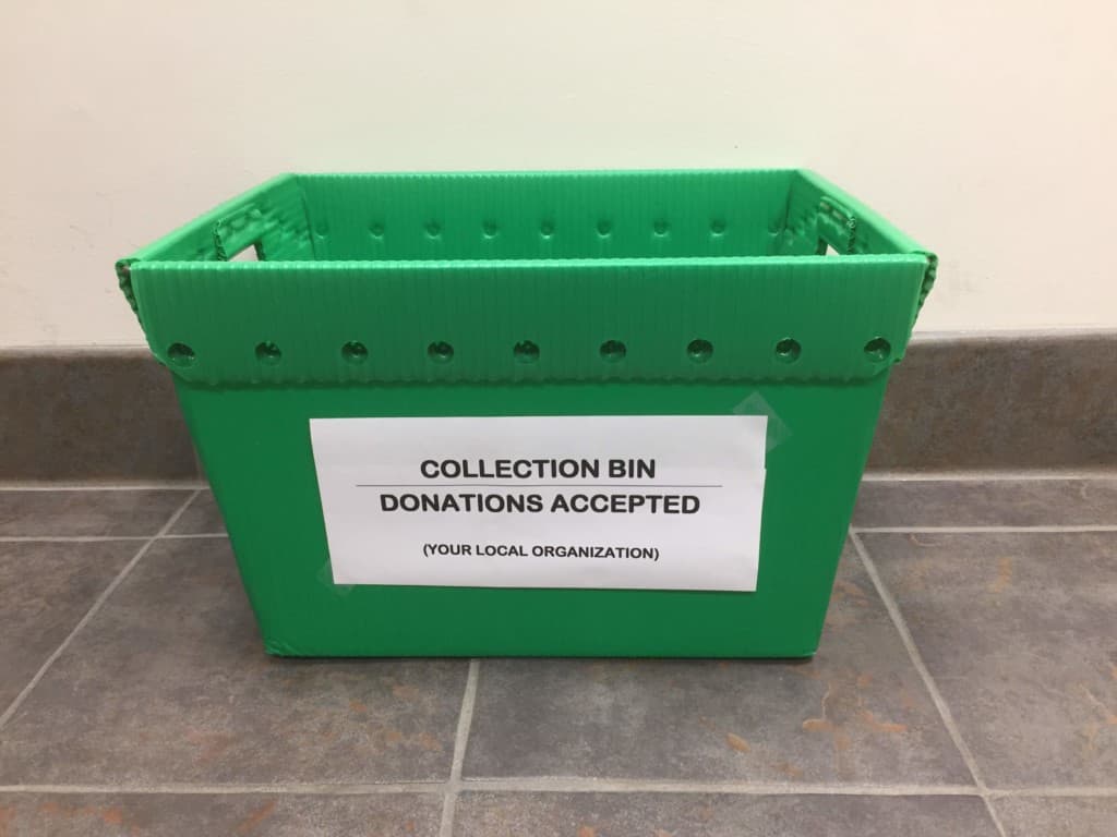 Hillsdale Free Public Library green collection bin