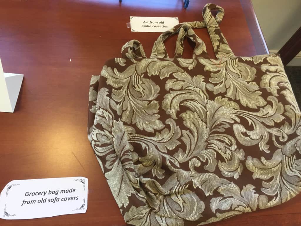 Fabric Bag - from recycled sofa cover by the Devarakonda Family