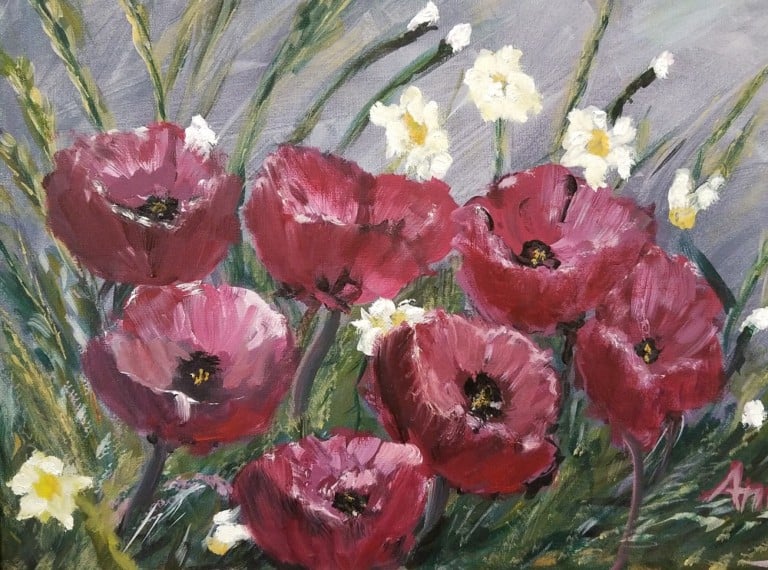 Anita Carson - Poppies in a Storm