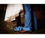 Cowboy boots on man and woman dancing