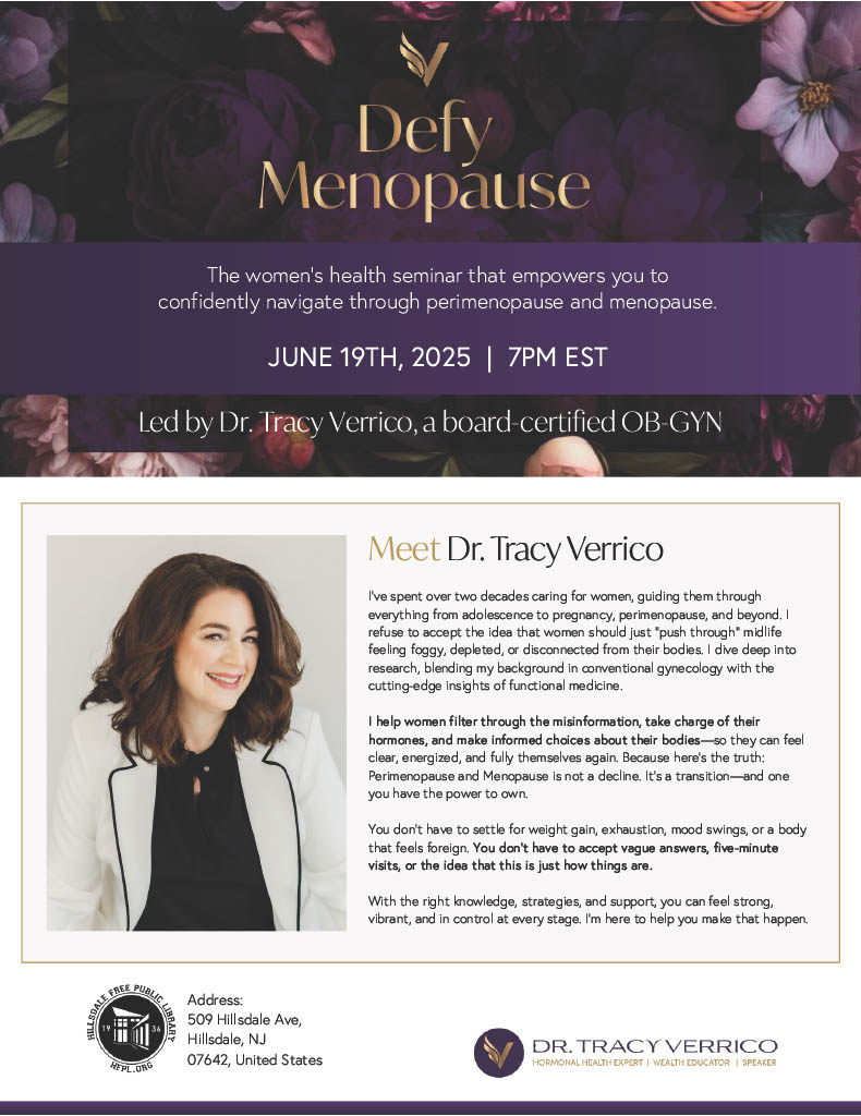 Defy Menopause event flyer