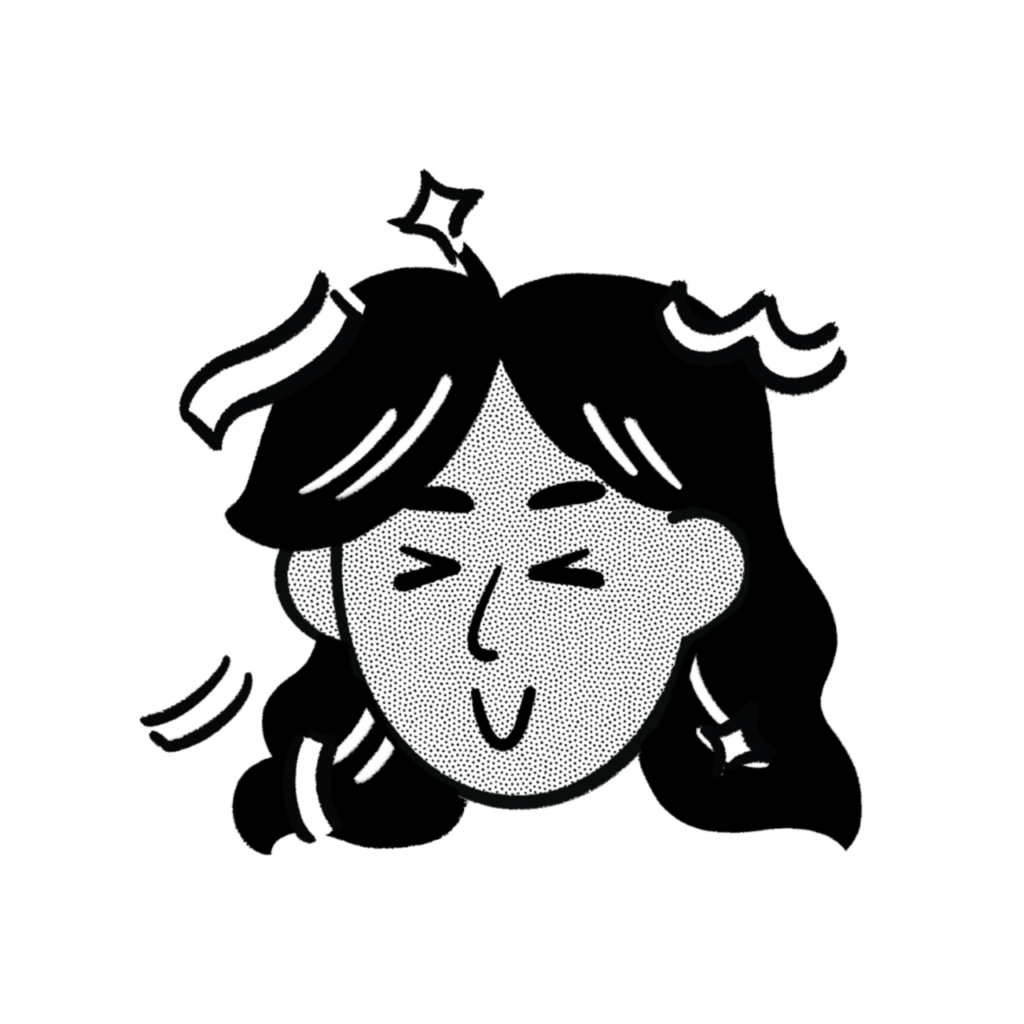 Cartoon of Kamila, Spanish Conversation Club Leader