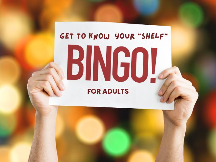Bingo Sign for HFPL's 2026 Get to Know Your "Shelf" Challenge