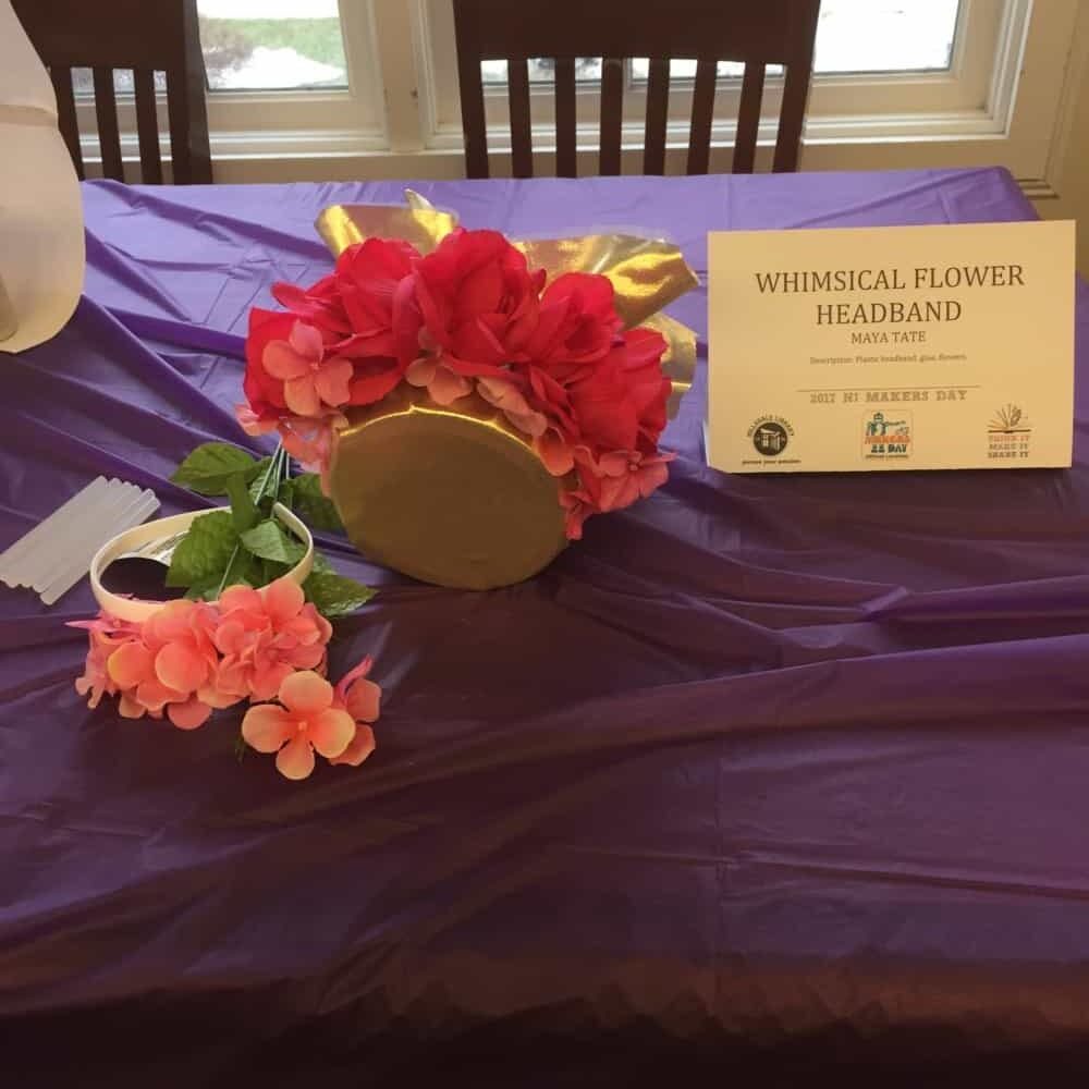 Headband made with flowers