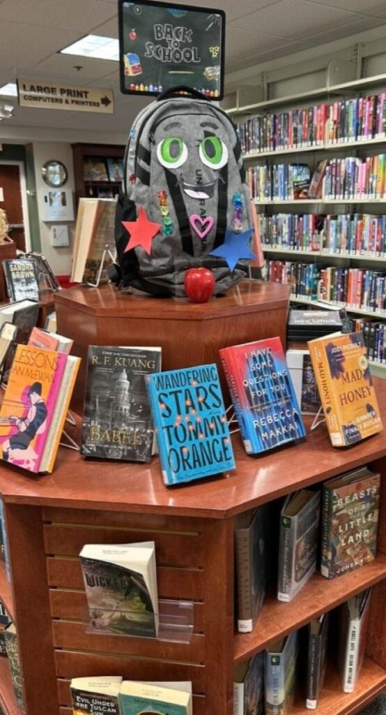 Back to School Book Table at Hillsdale Free Public Library