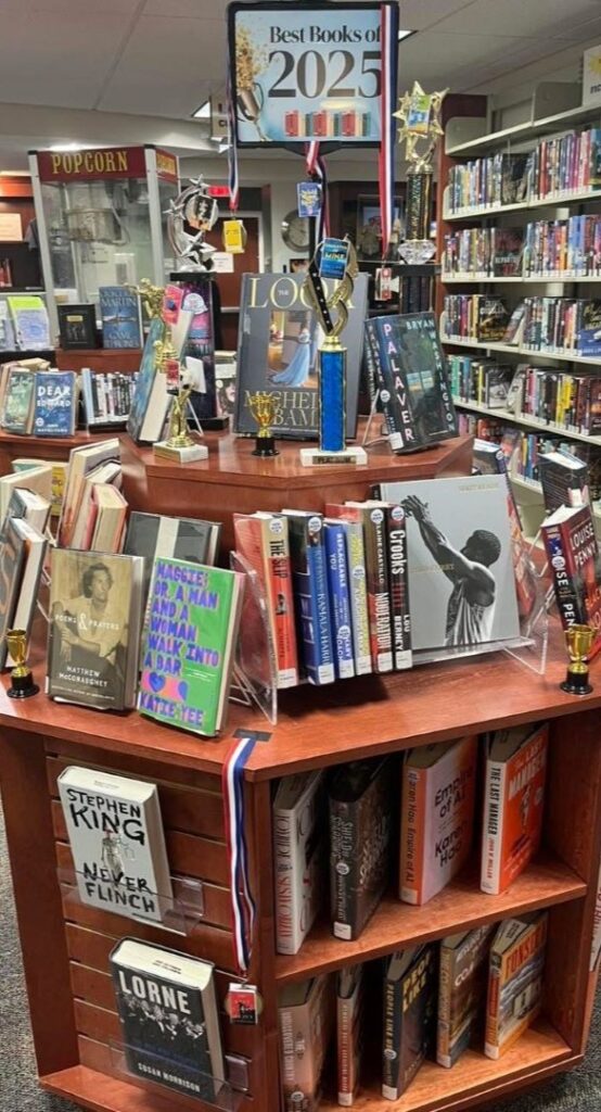 Best Books of 2025 Book Table at Hillsdale Free Public Library