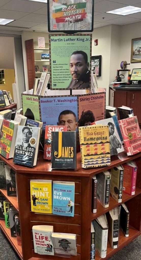Black History Month Book Table at Hillsdale Free Public Library