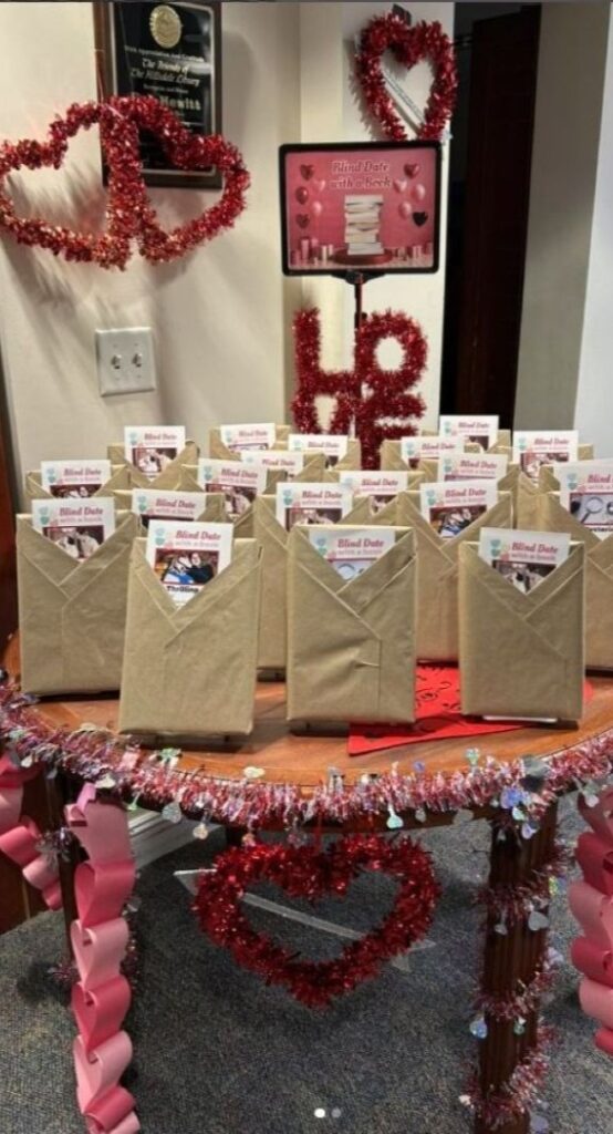 Blind Date with a Book Table at Hillsdale Free Public Library