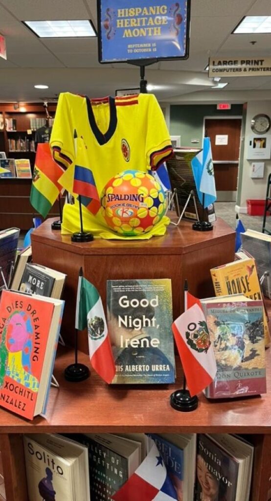 Hispanic Heritage Month Book Table at Hillsdale Free Public Library