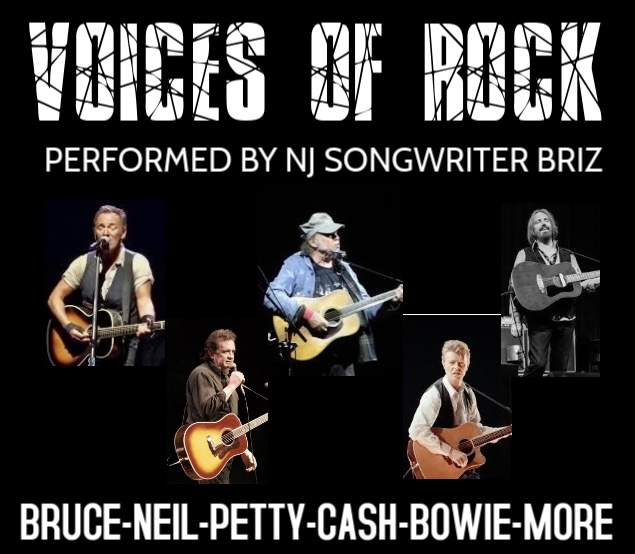 Images of performers from NJ Songwriter Briz, Voices of Rock live music program