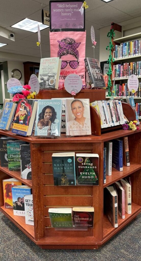 Women's History Month - Book Table at the Hillsdale Public Library