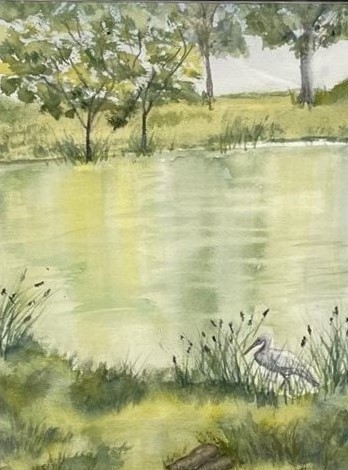 Pond painting by Lois Fonde