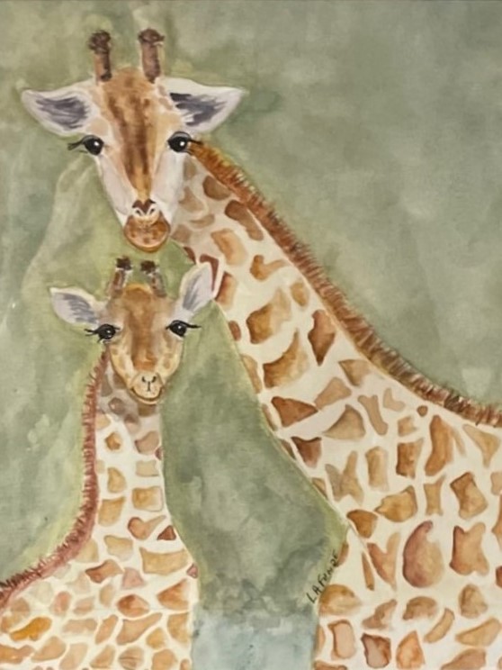 Giraffes painting by Lois Fonde
