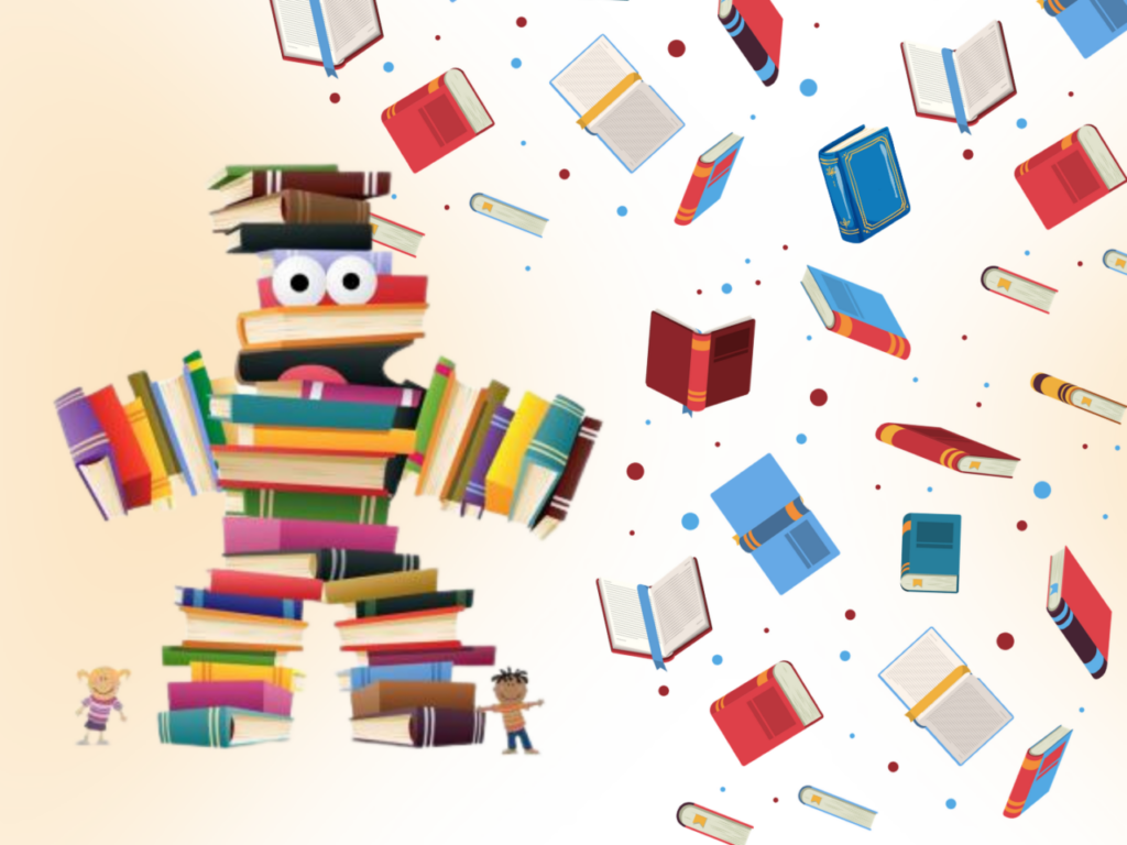 Friendly Monster Made of Books