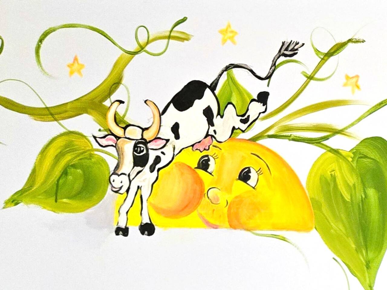 Cow Jumps Over the Moon illustration