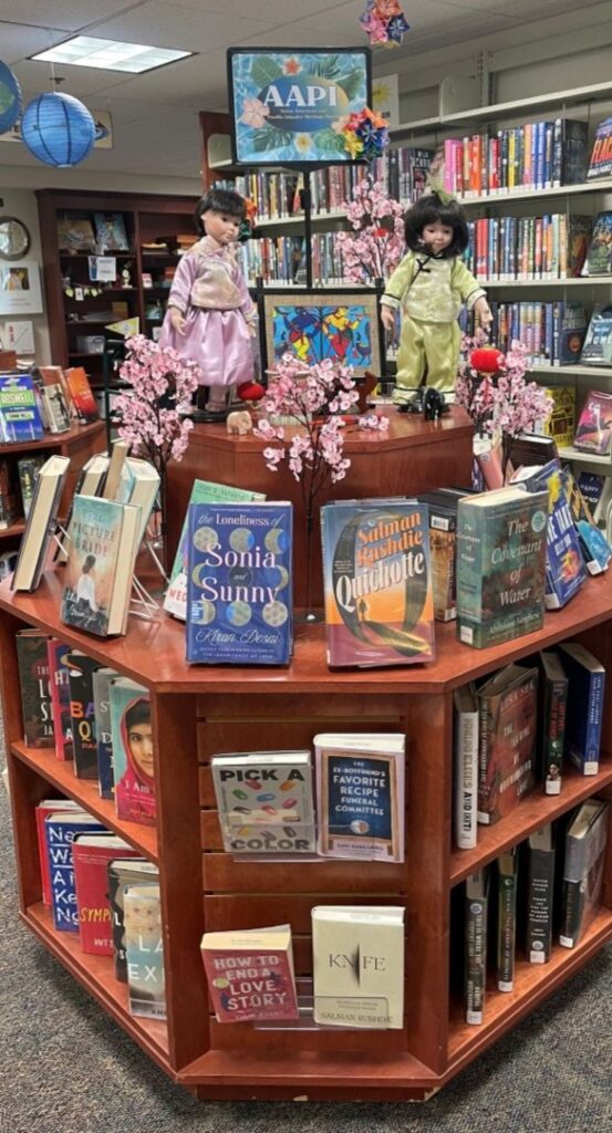 AAPI Heritage Book Table Display at the Hillsdale Free Public Library, May 2026
