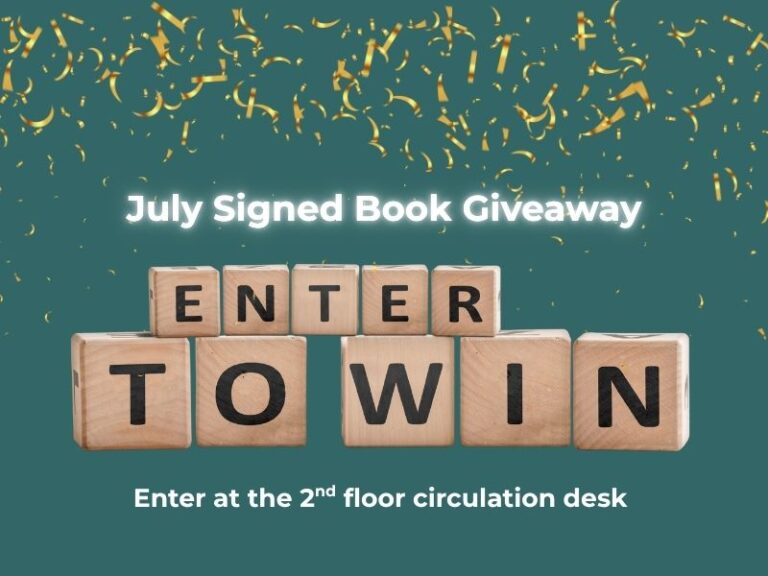Book raffle sign, Enter to Win