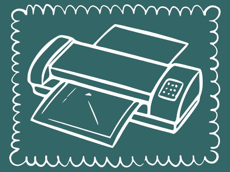 Illustration of paper laminator machine