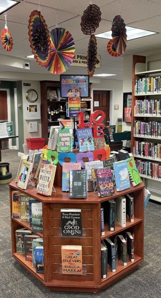 Pride Month Book Display Table, June 2026