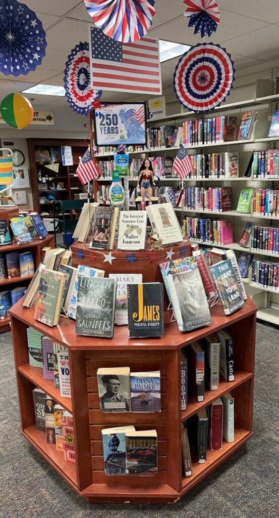 4th of July, 250 Years Book Display Table