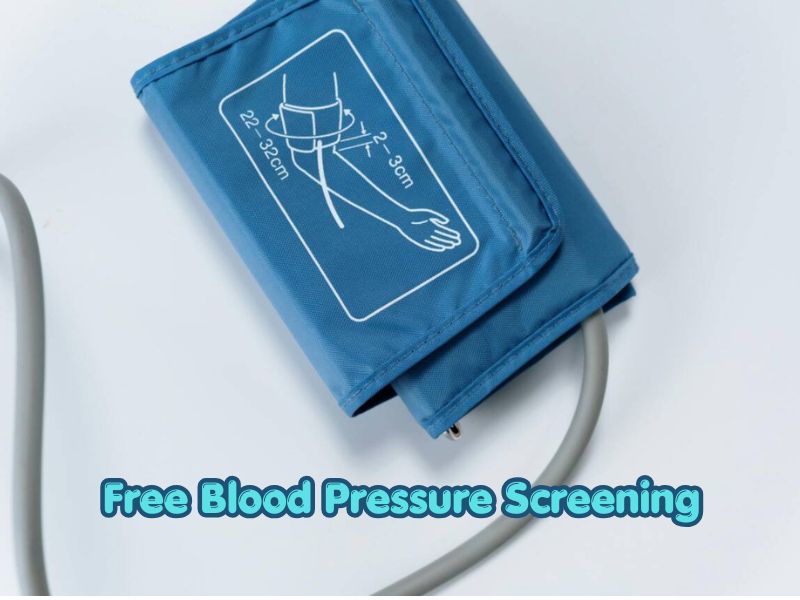 Blood pressure cuff encouraging screening
